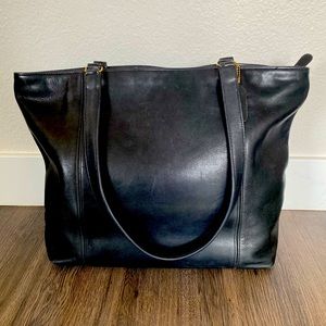 COACH Black Leather Tote